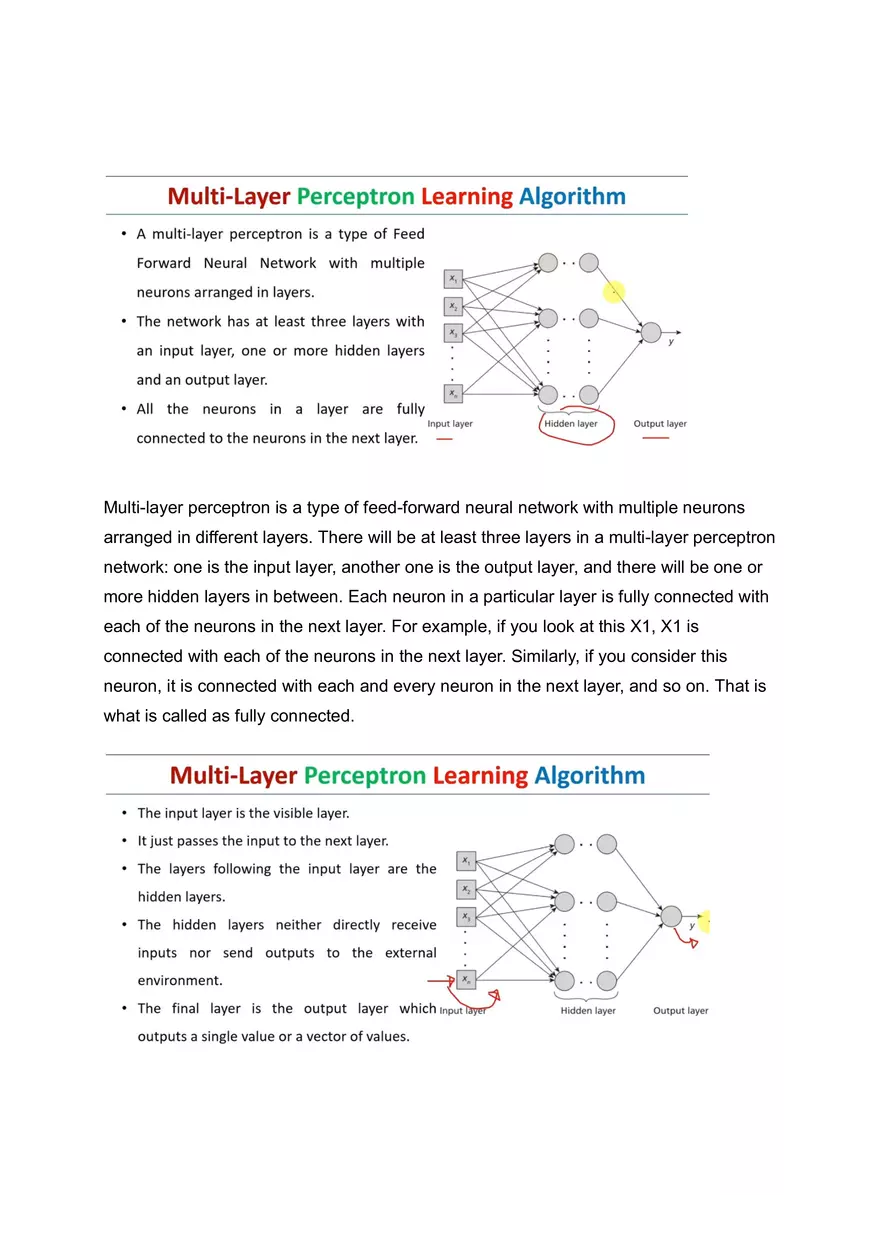 Multi-Layer Perceptron Learning Algorithm - Page 1