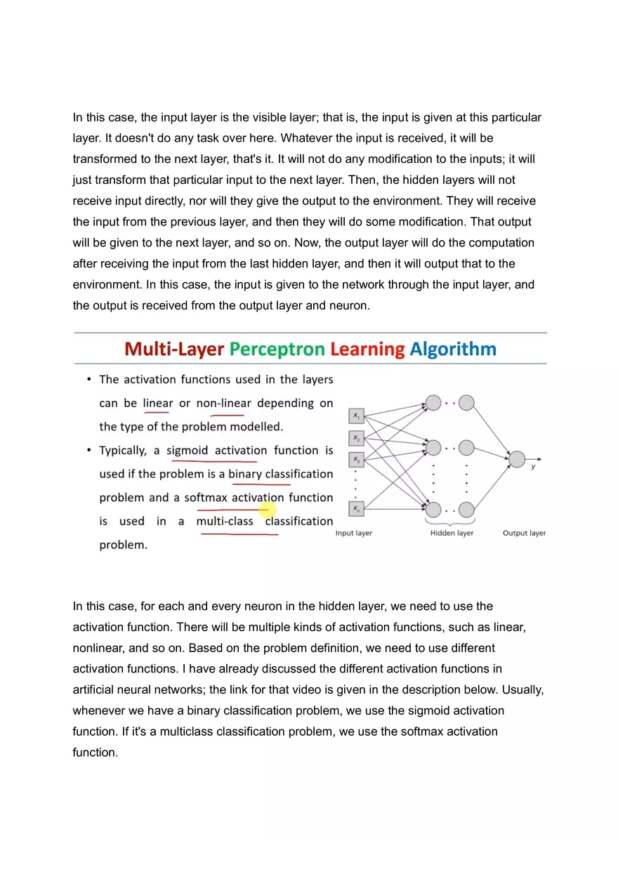 Multi-Layer Perceptron Learning Algorithm - Page 2