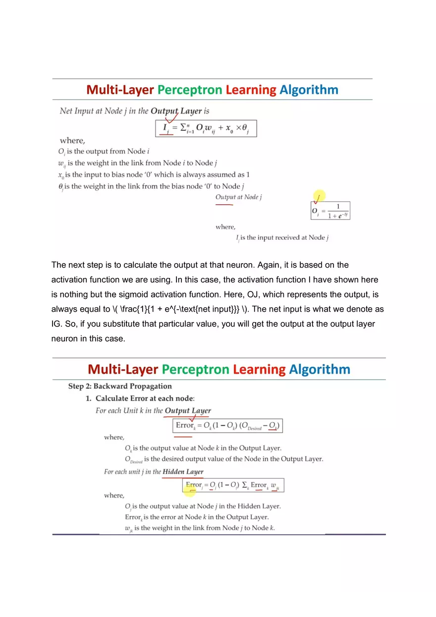 Multi-Layer Perceptron Learning Algorithm - Page 4