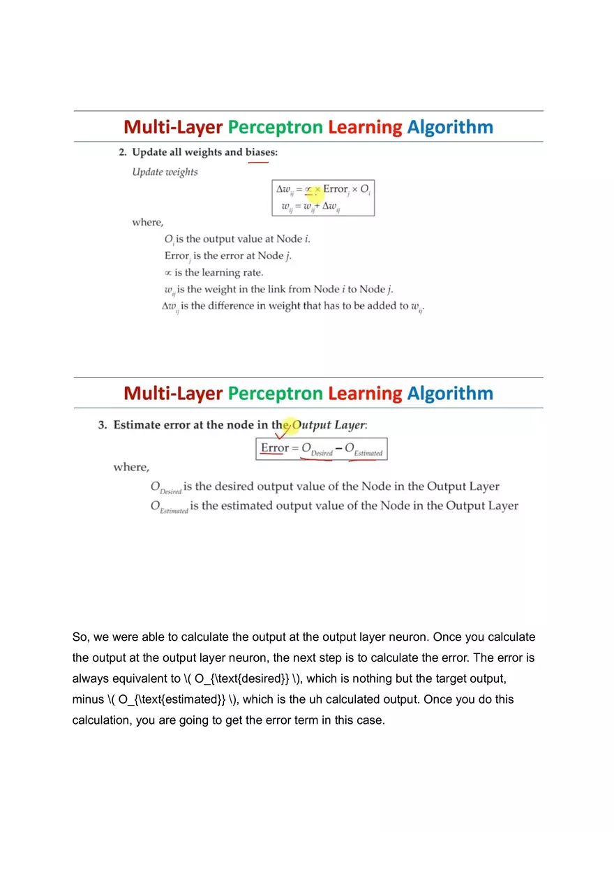 Multi-Layer Perceptron Learning Algorithm - Page 5