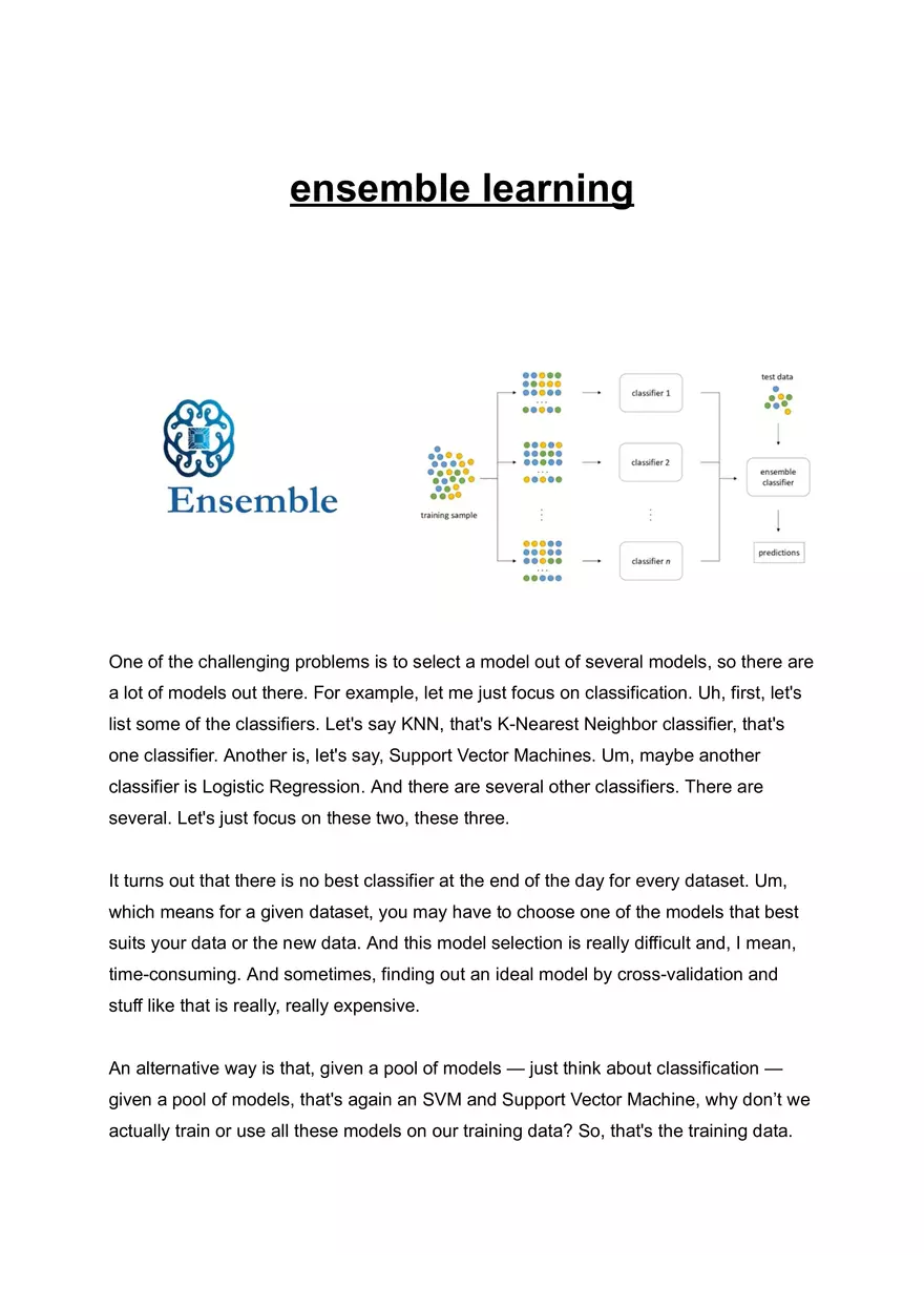 Ensemble Learning - Page 1