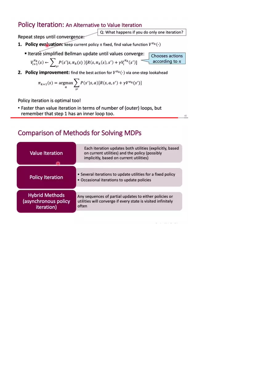 Solving MDPs with known P and R - Page 3
