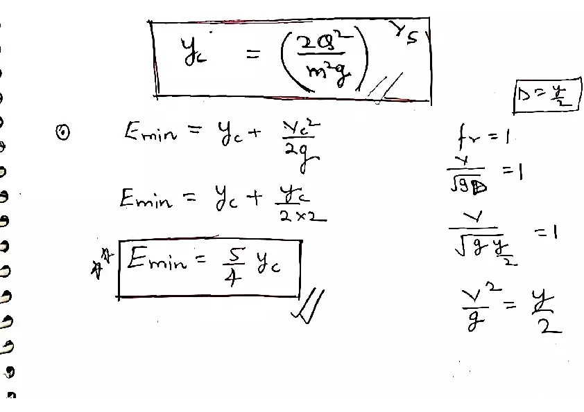 Relation Between Critical Depth and Minimum Specific Energy - Page 5