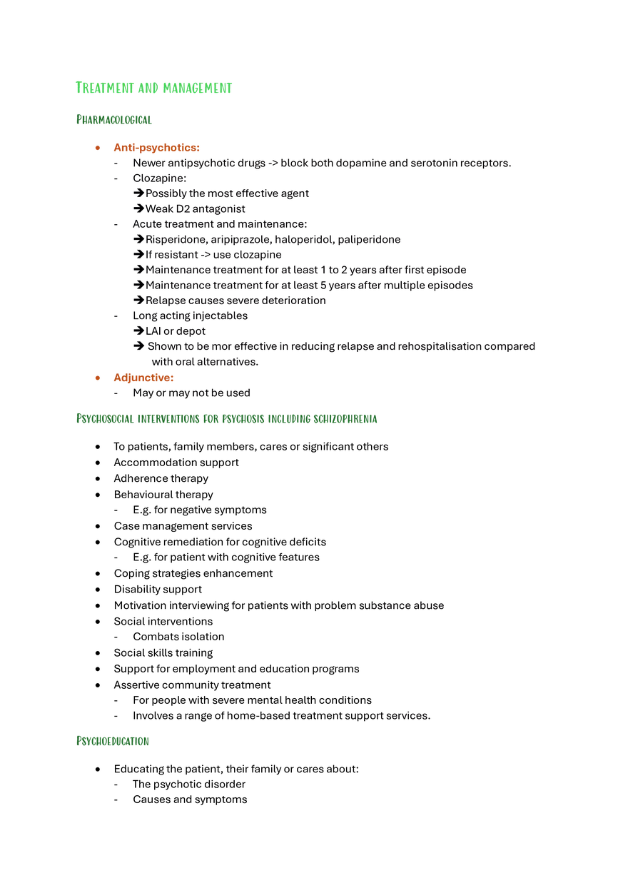 Schizophrenia Study Guide - Page 4