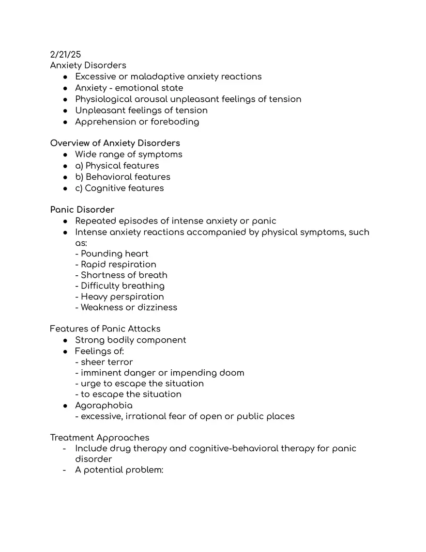 Abnormal Psychology Notes - Page 8