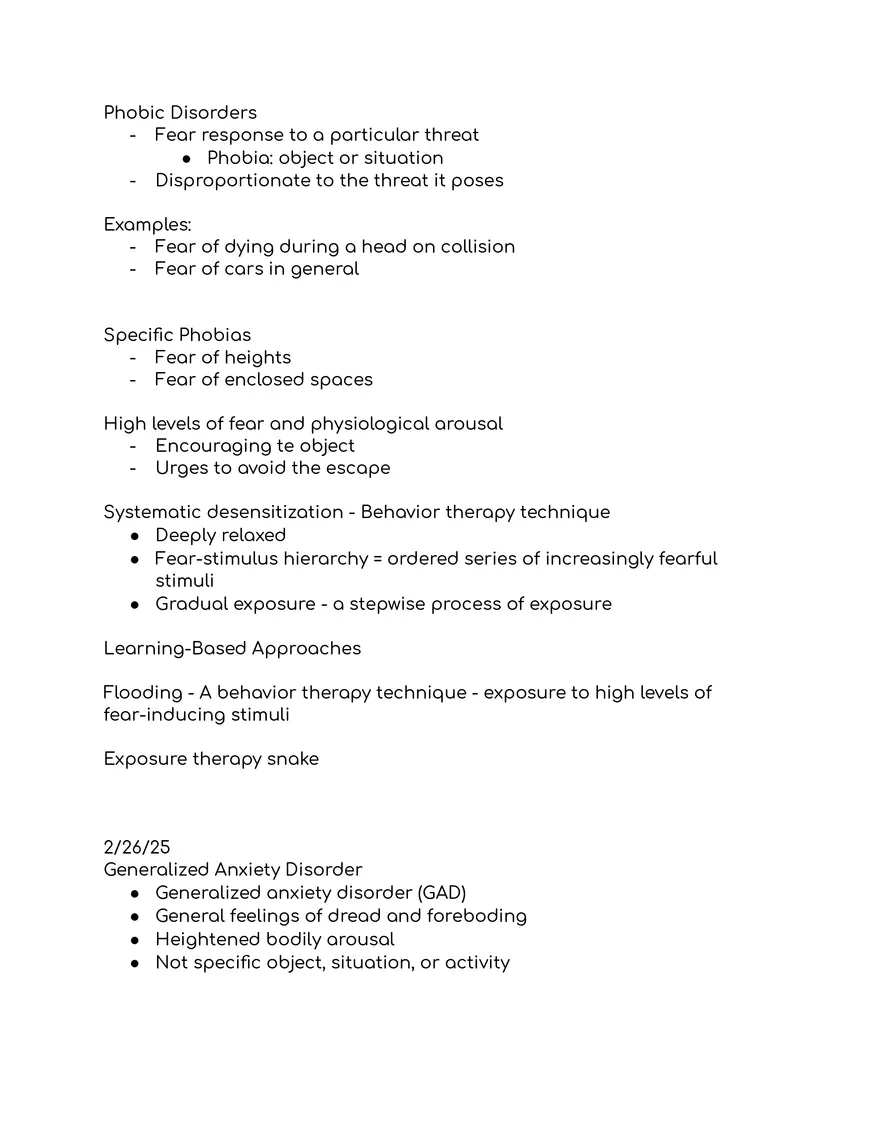 Abnormal Psychology Notes - Page 9