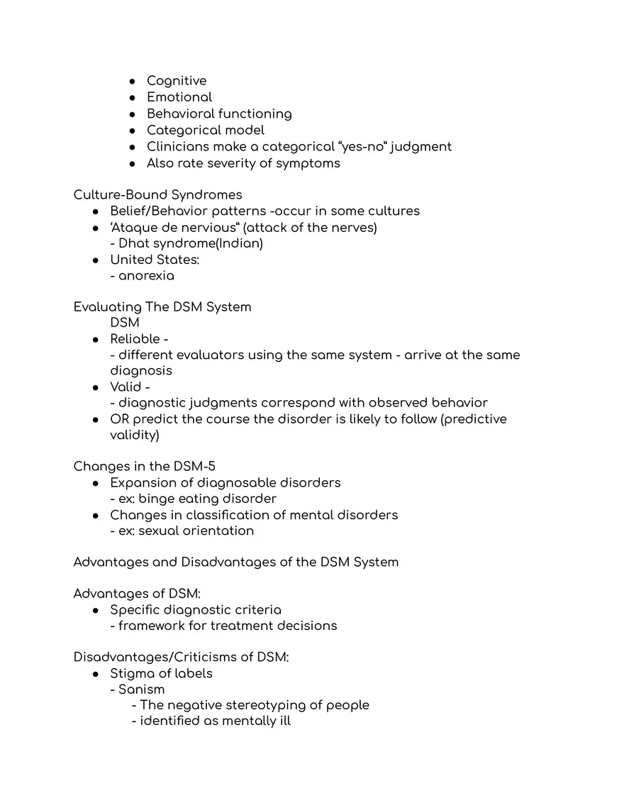 Abnormal Psychology Notes - Page 12