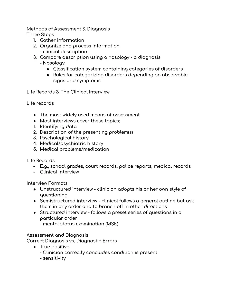 Abnormal Psychology Notes - Page 13
