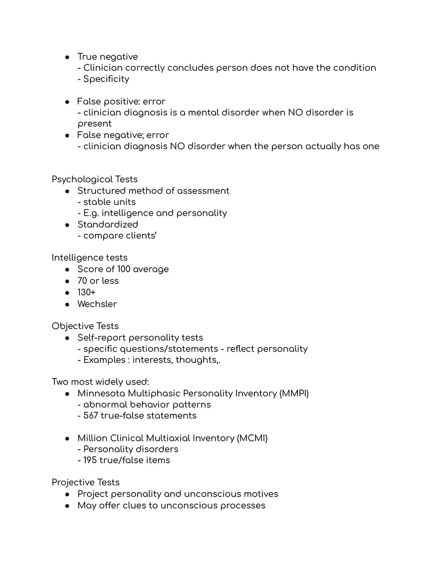 Abnormal Psychology Notes - Page 14