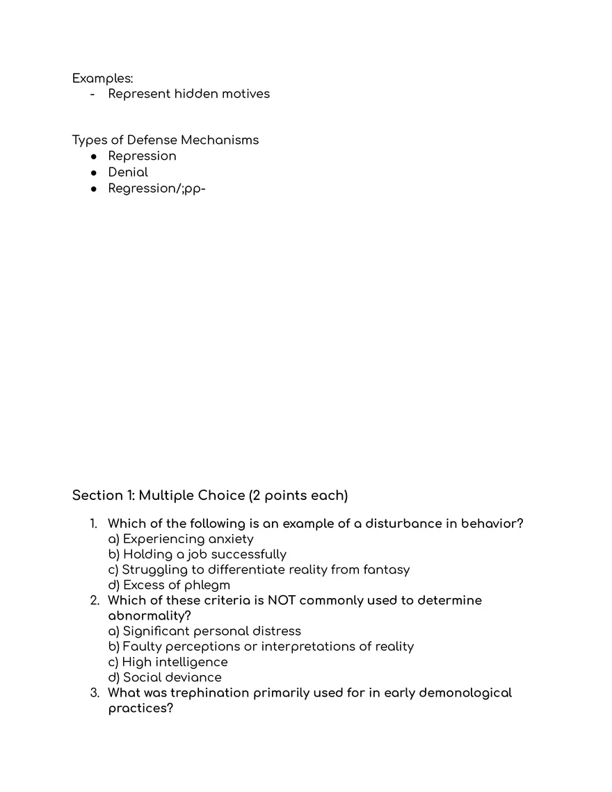 Abnormal Psychology Notes - Page 17