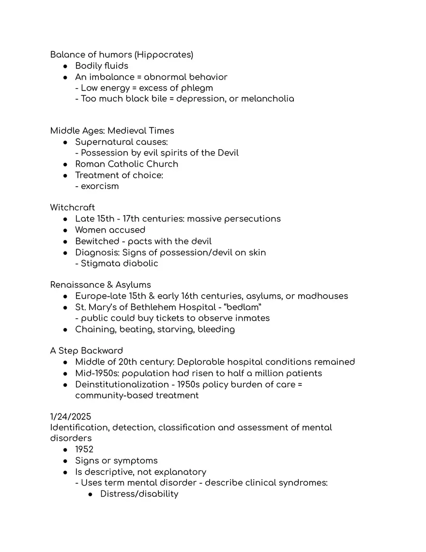 Abnormal Psychology Notes - Page 2