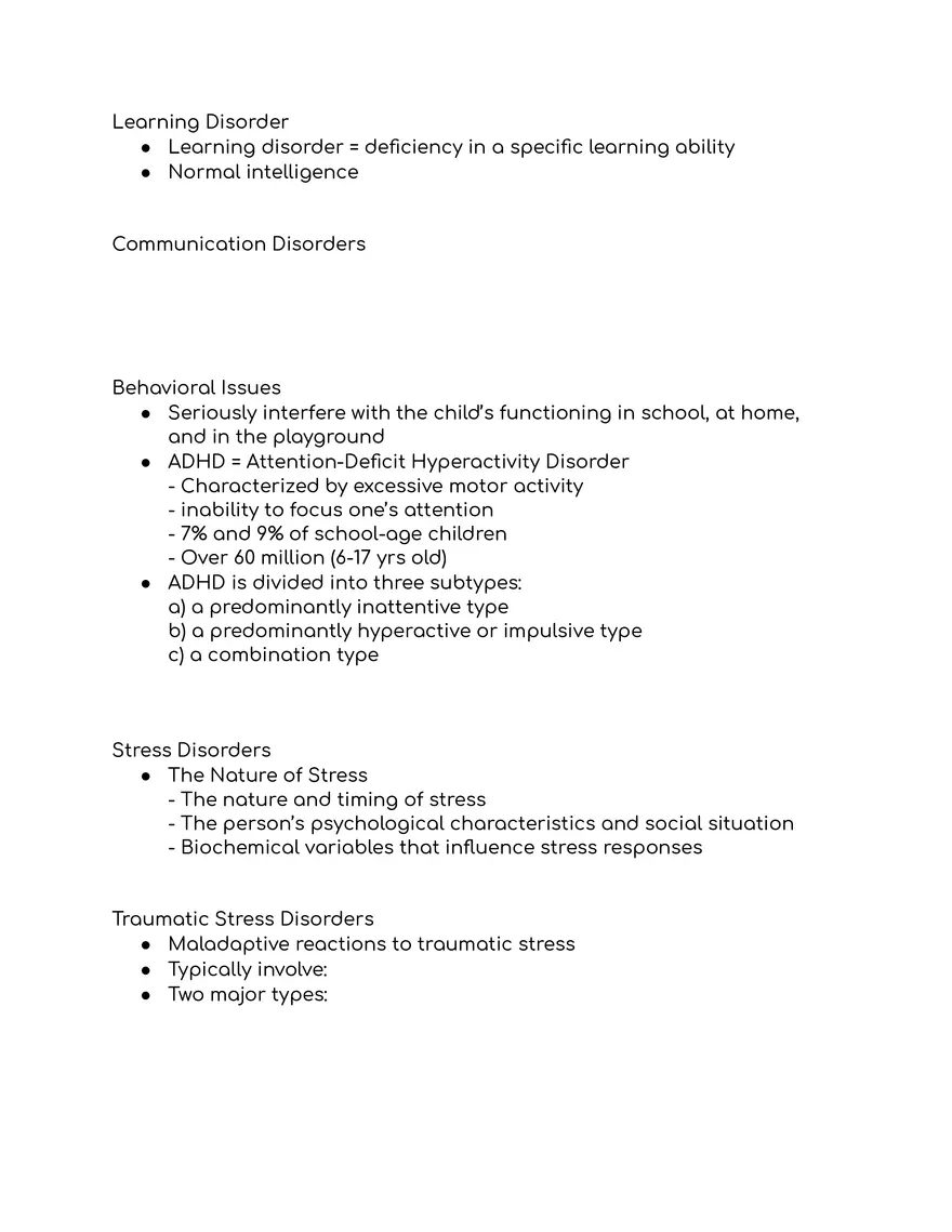 Abnormal Psychology Notes - Page 6