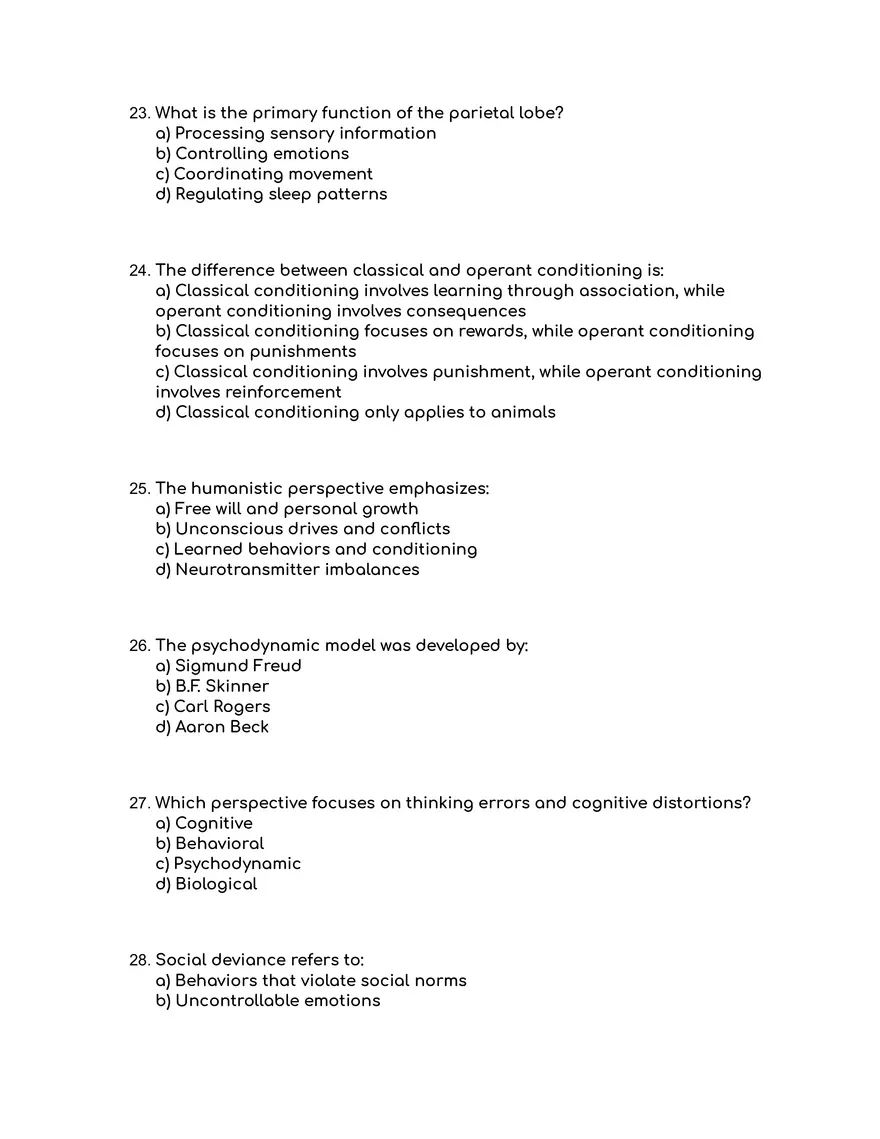Practice Exam: Abnormal Psychology - Page 11