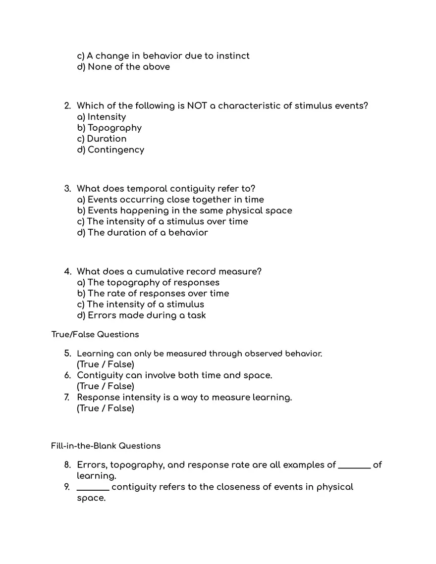 Learning & Behavior Modification Chapter 1 - Page 7