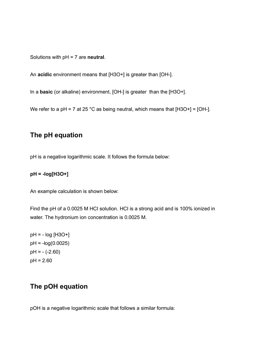 Defining pH and pOH - Page 2