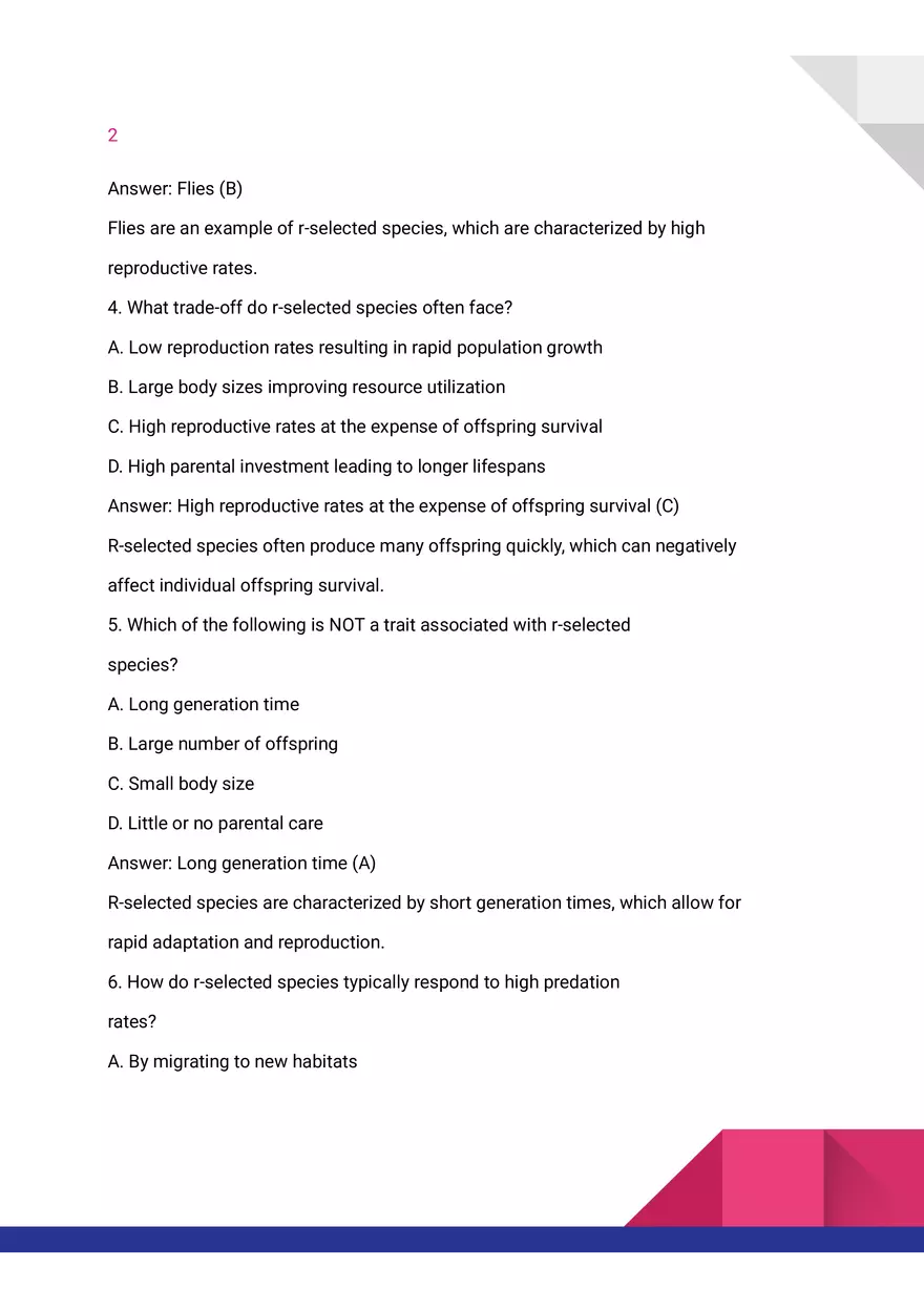 Quiz on r-selected Species - Page 2
