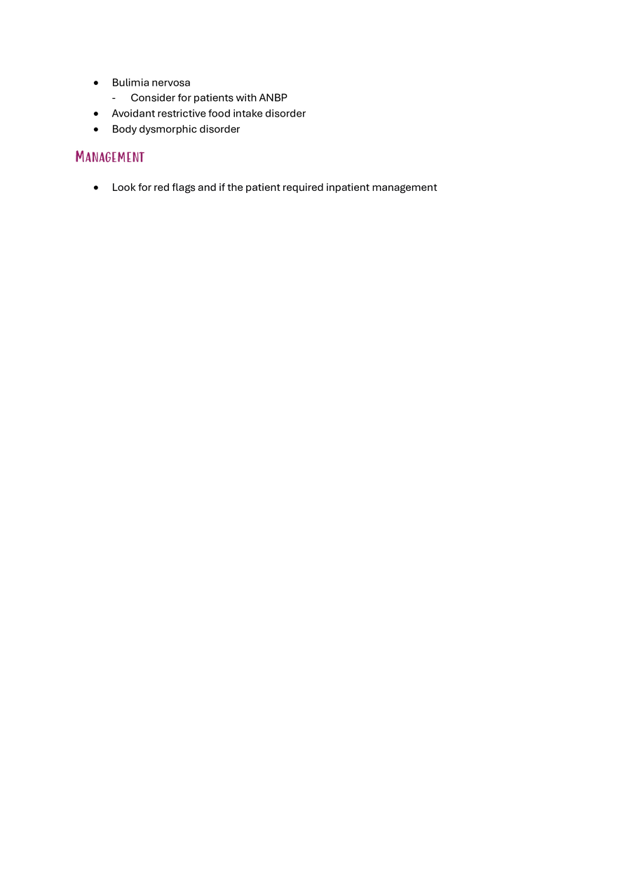 Anorexia Nervosa Cheat Sheet - Page 3