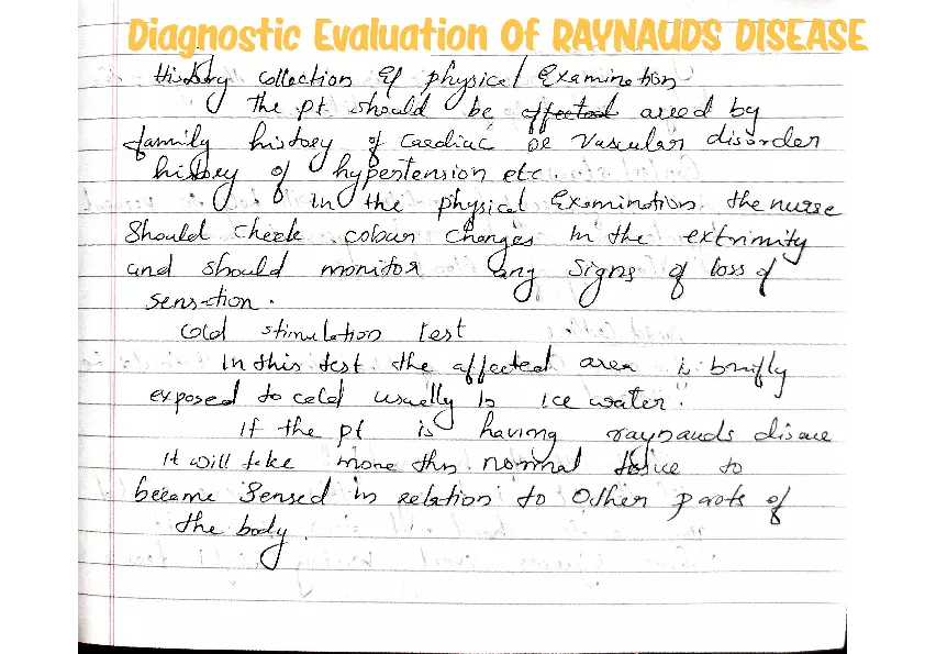 Diagnostic Evaluation of Raynaud's Disease - Page 1