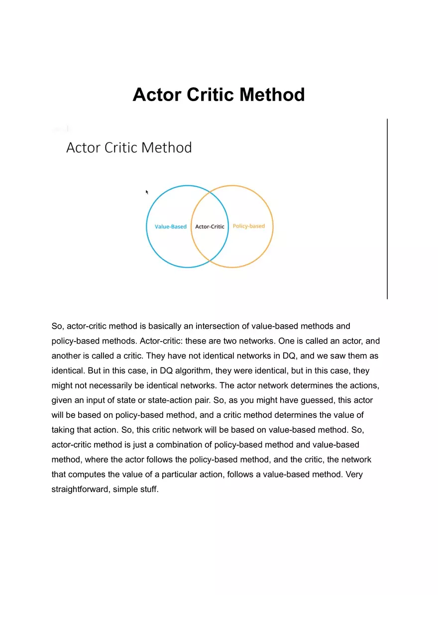 Actor Critic Method - Page 1