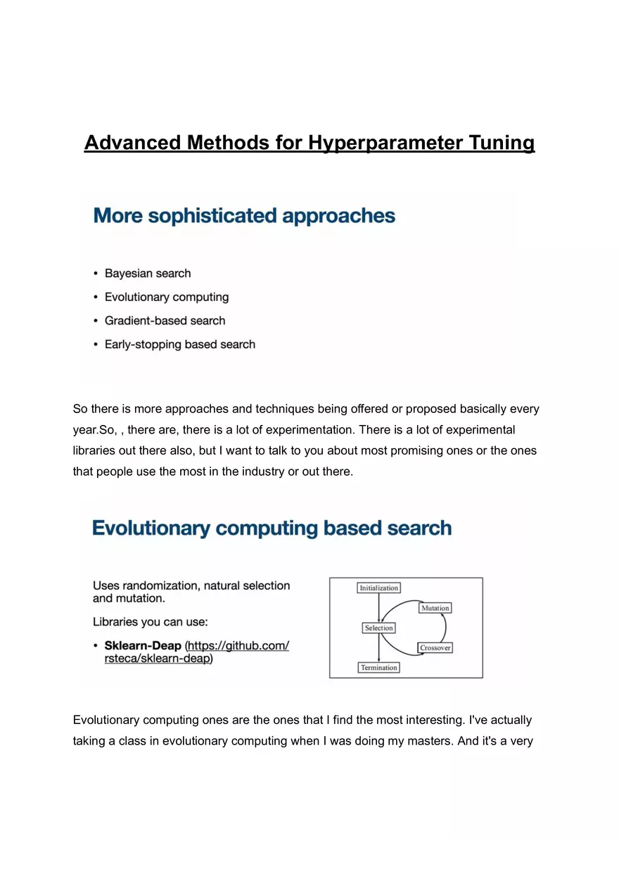 Advanced Methods for Hyperparameter Tuning - Page 1