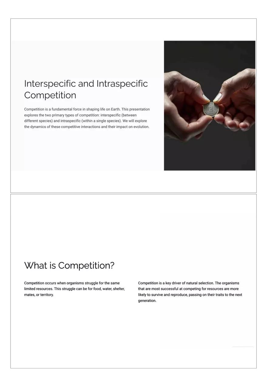 Interspecific and Intraspecific Competition - Page 1