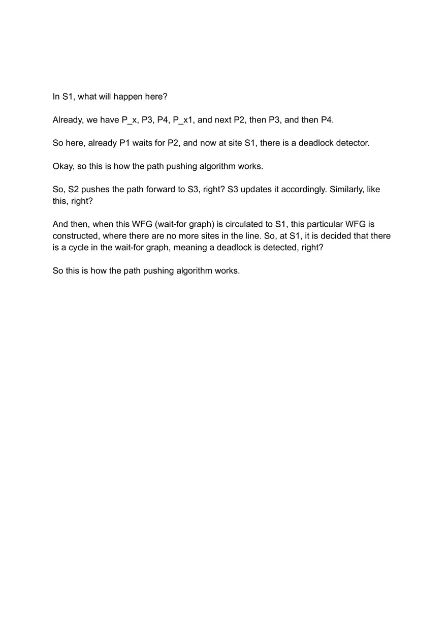 Pathpushing Algorithm in Distributed Deadlock Detection - Page 4