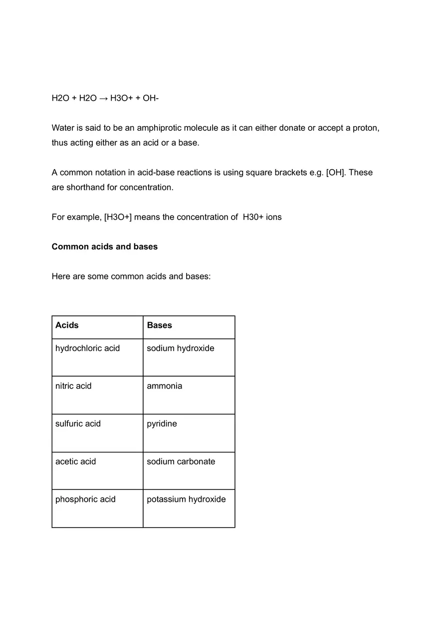 Defining Acids and Bases - Page 2