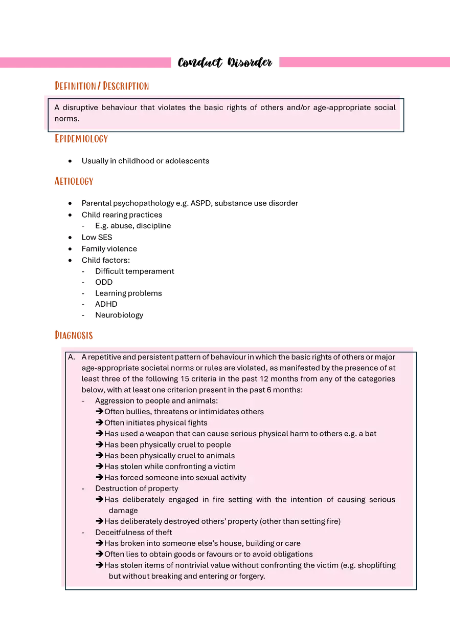 Conduct Disorder - Page 1