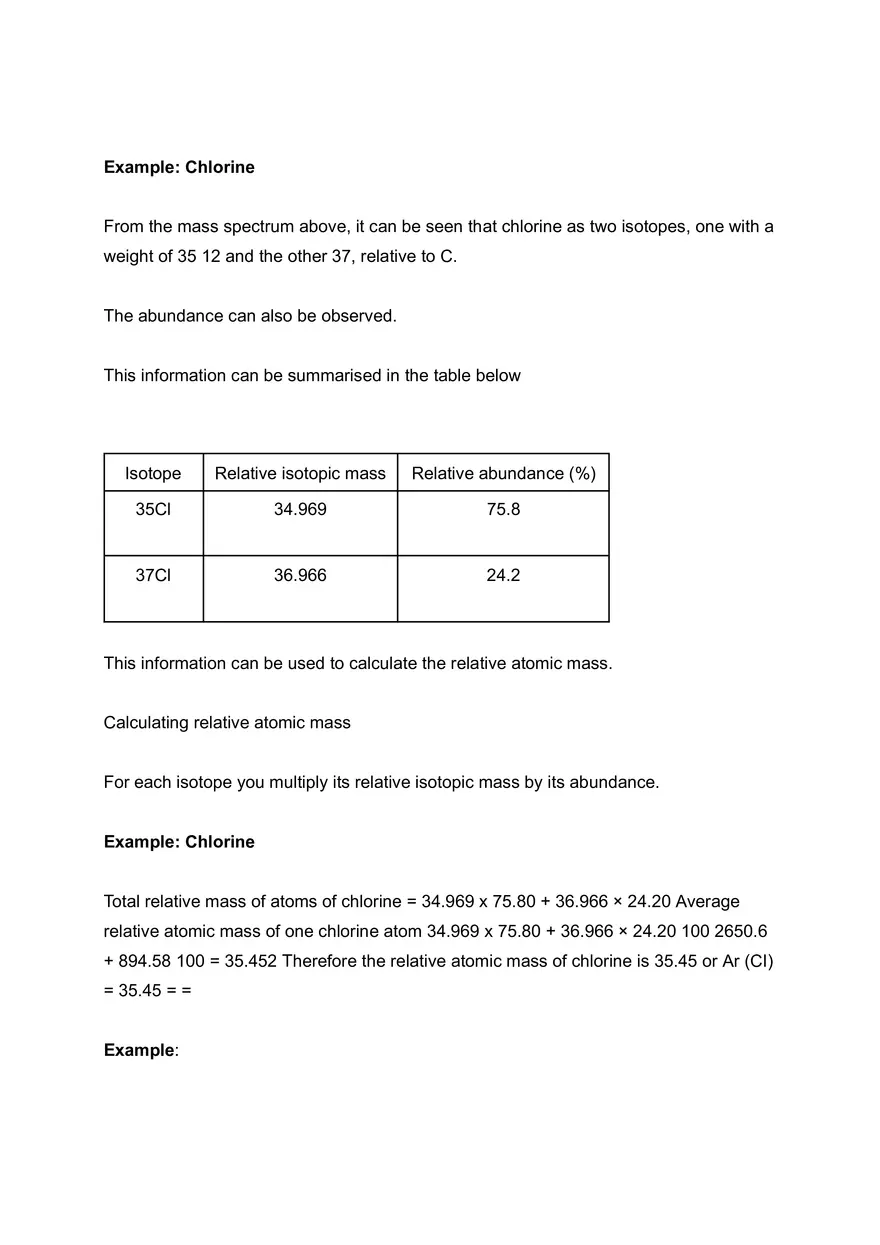 Relative Atomic Mass - Page 3