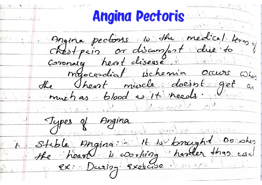 Angina Pectoris - Page 1