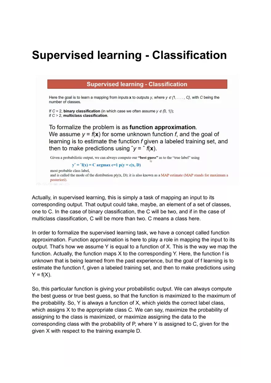 Supervised learning - Classification - Page 1