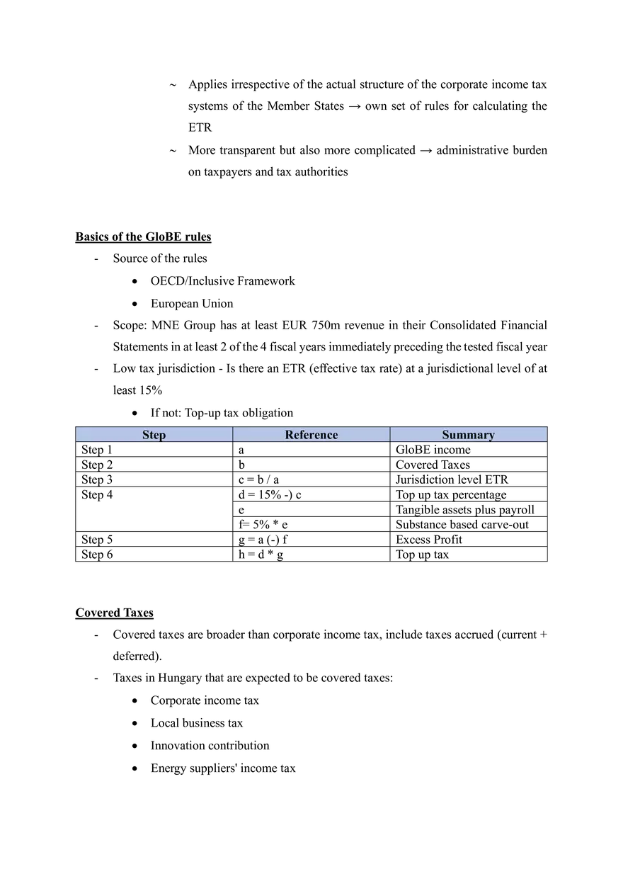 The Impact Of The Global Minimum Tax On The Hungarian Tax System - Page 2