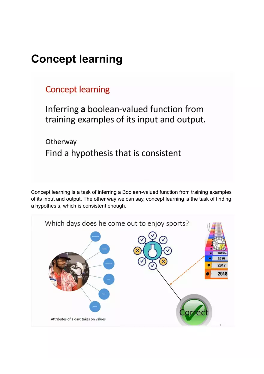 Concept Learning - Page 1
