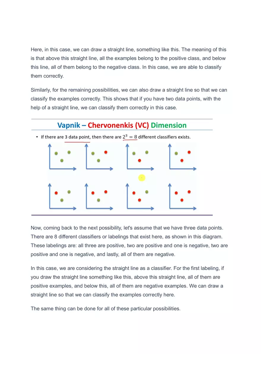 Vapnik - Chervonenkis (VC) Dimension - Page 3