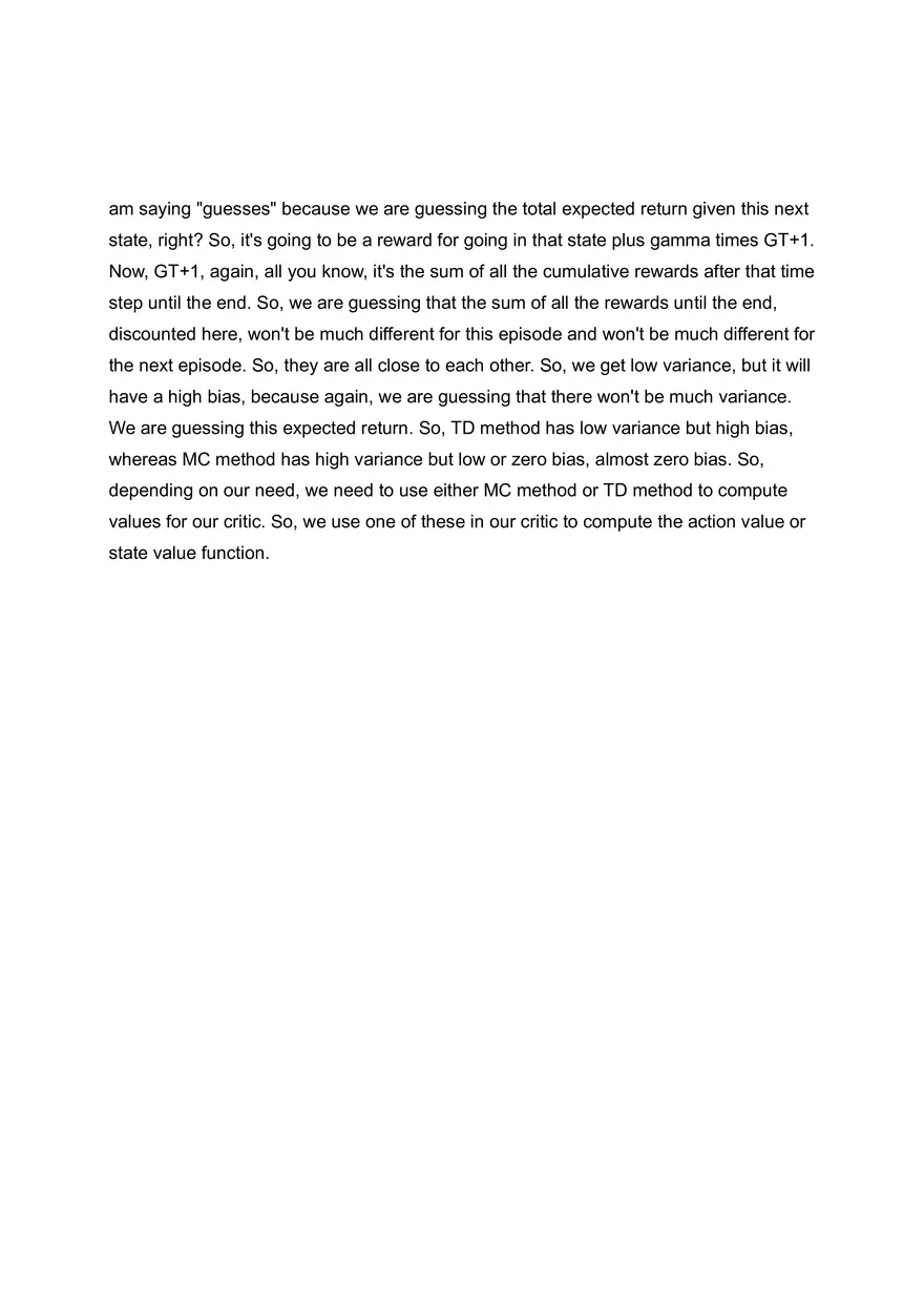 MC Method and TD Method of Estimating Returns - Page 3