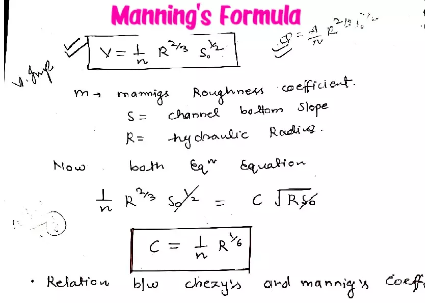 Manning's Formula - Page 1
