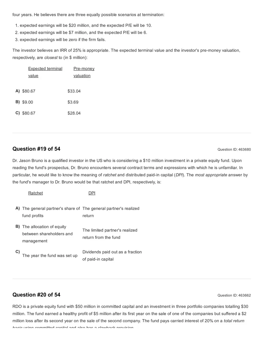Reading 45: Private Equity Valuation Question - Page 17