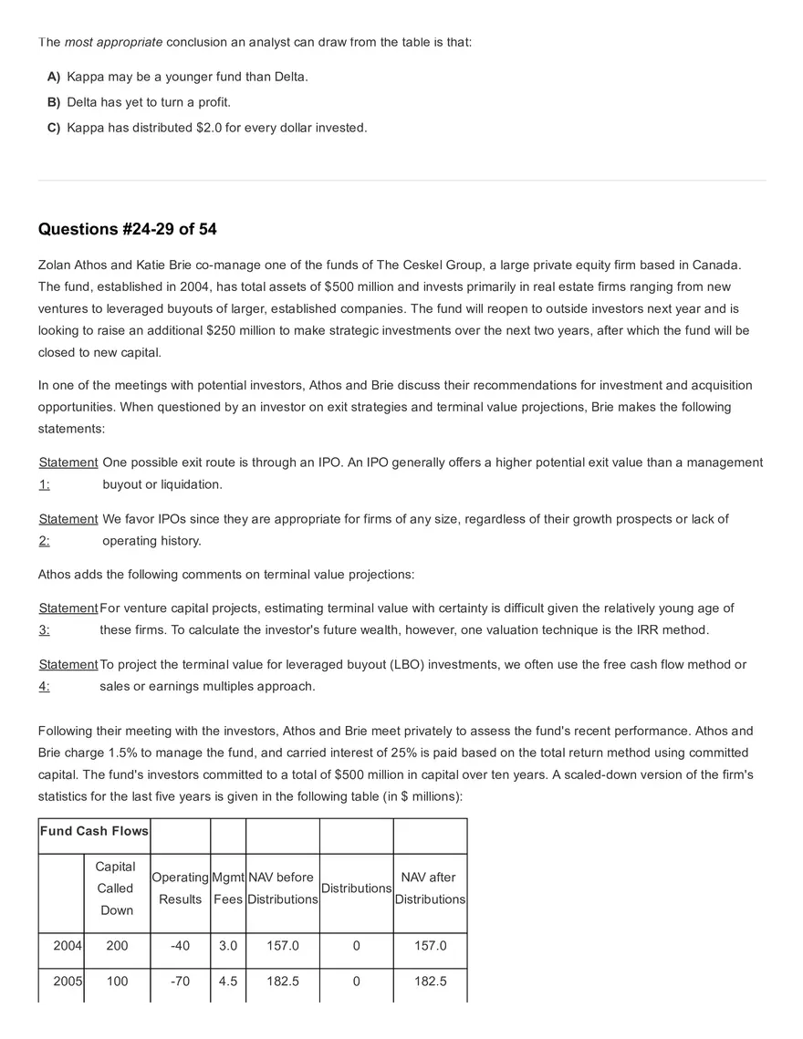 Reading 45: Private Equity Valuation Question - Page 19