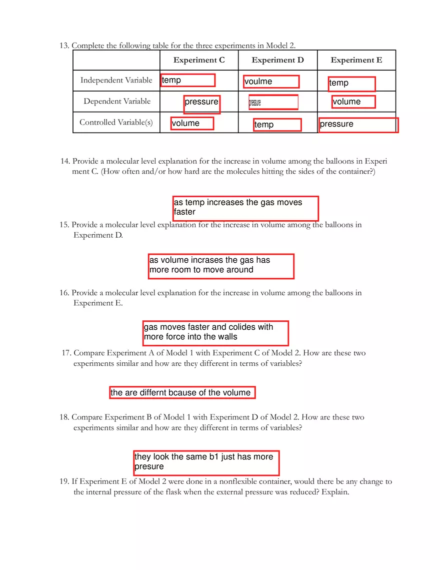 Gas Laws Learning Assignment - Page 5