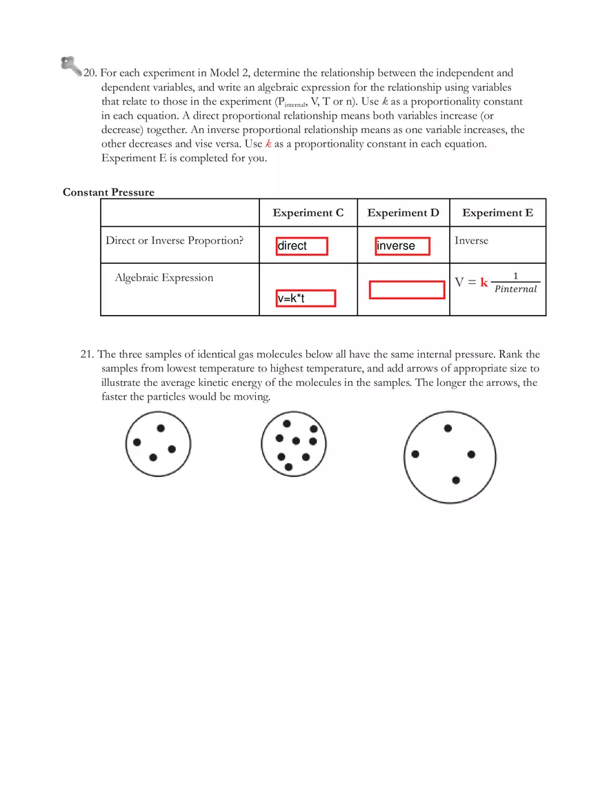 Gas Laws Learning Assignment - Page 6