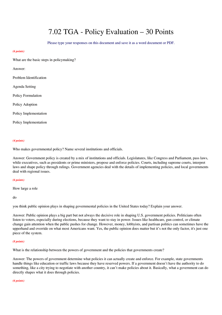 7.02 TGA - Policy Evaluation - Page 1