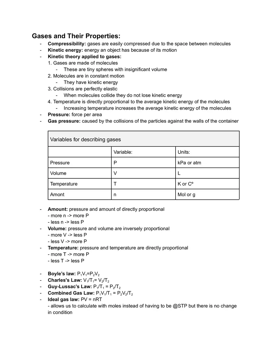 Chemical Reactions Final Study Guide - Page 10