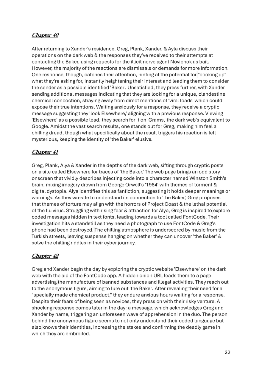 Donkerweb Chapter Summaries - Page 15