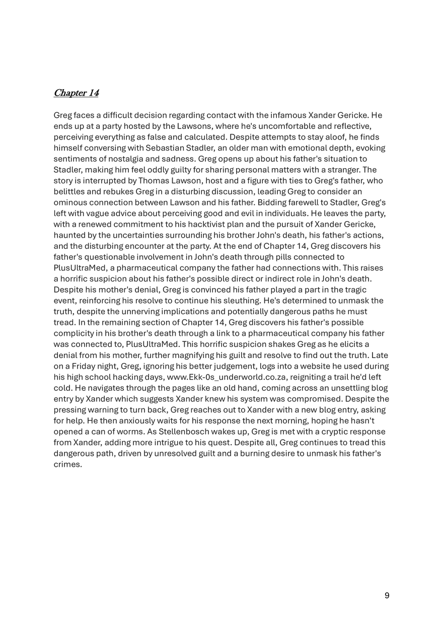 Donkerweb Chapter Summaries - Page 33
