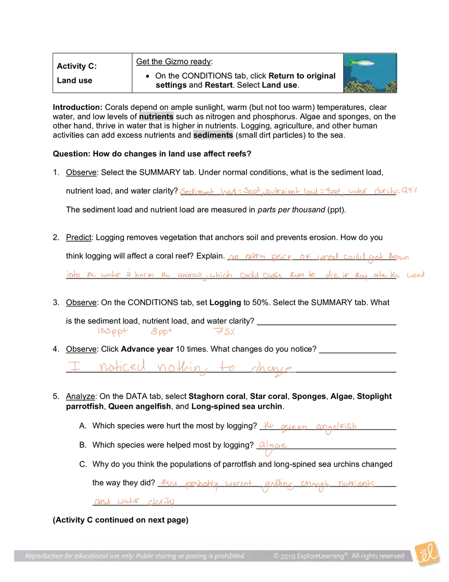 Student Exploration: Coral Reefs 1 – Abiotic Factors - Page 6