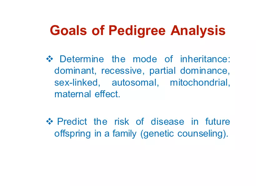 Pedigree Analysis - Presentation - Page 14