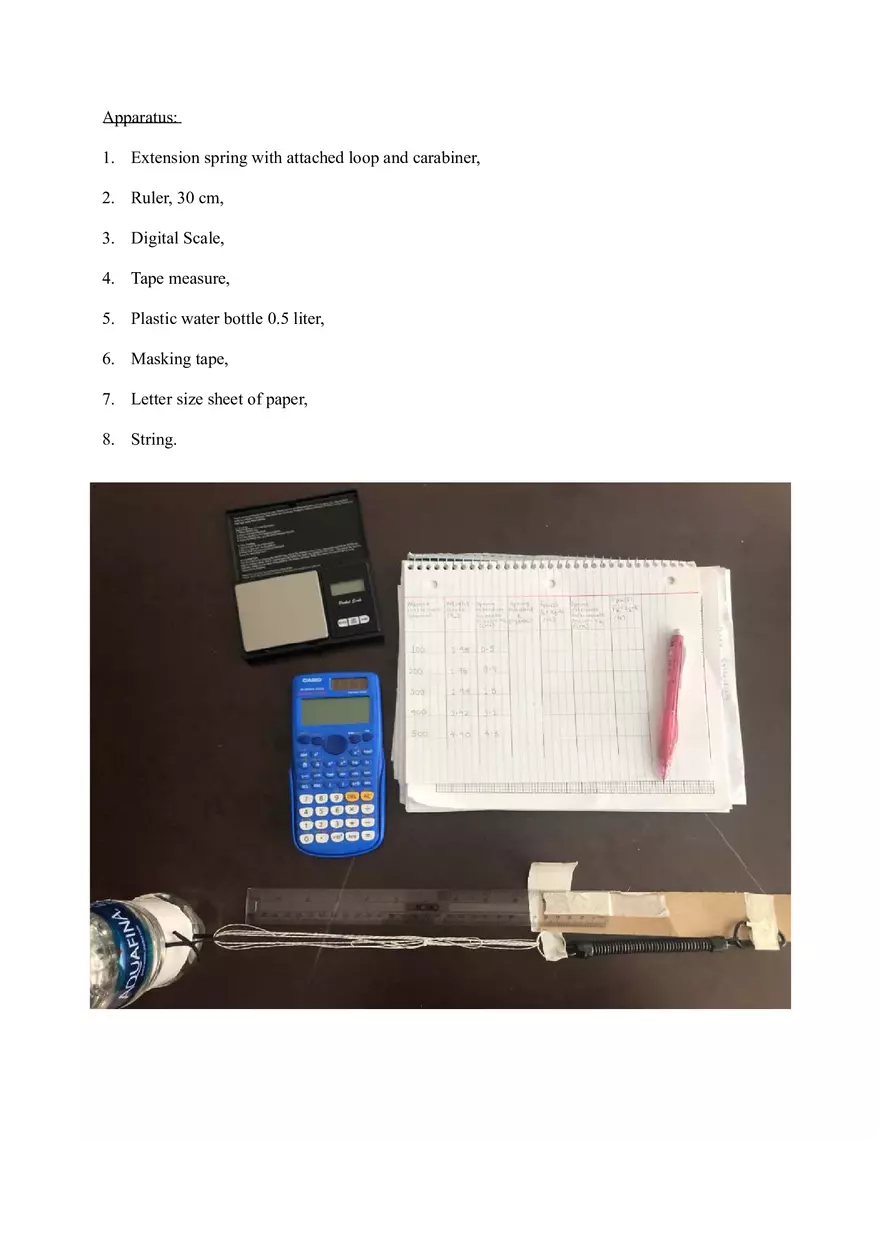 Static and Kinetic Friction Explained Purpose - Lab Report - Page 2
