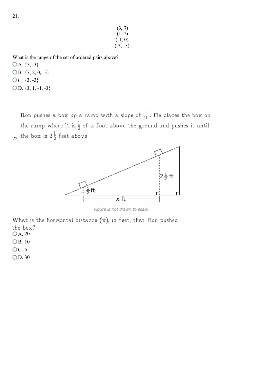 Keystone Algebra I Practice Test - Page 16