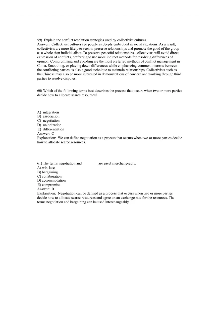 Organizational Behavior Conflict and Negotiation 55-79 Answers - Page 3