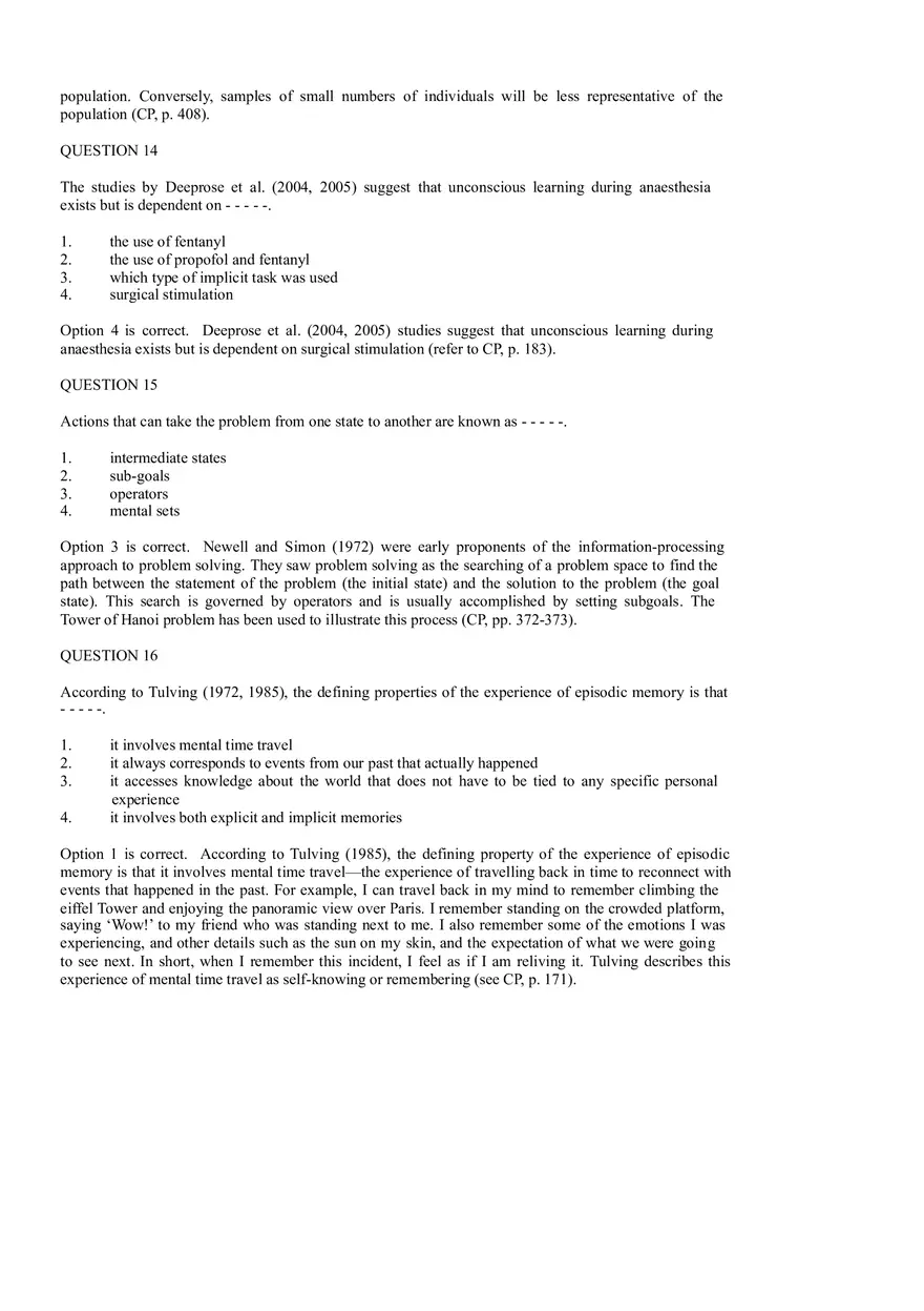 Cognitive Psychology - Assignment Feedback - Page 7